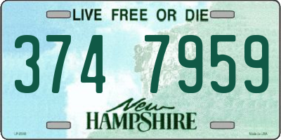 NH license plate 3747959