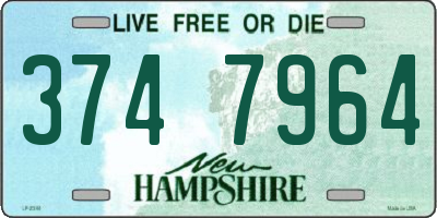 NH license plate 3747964