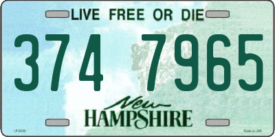 NH license plate 3747965