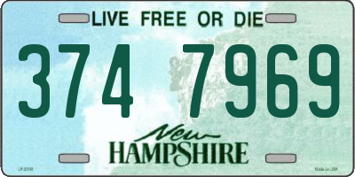NH license plate 3747969