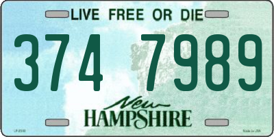 NH license plate 3747989