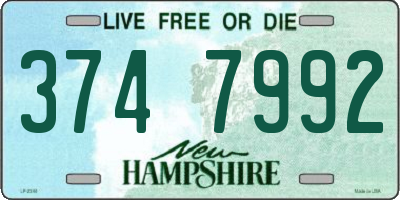 NH license plate 3747992
