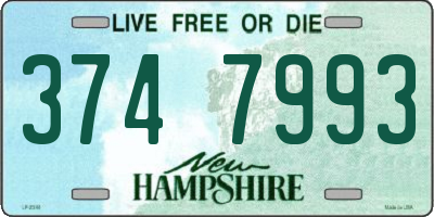 NH license plate 3747993