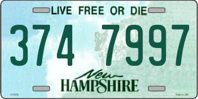 NH license plate 3747997