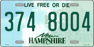 NH license plate 3748004