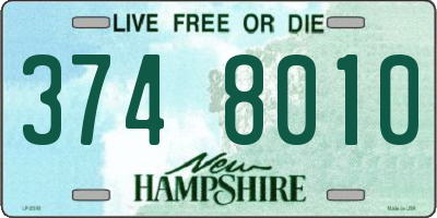 NH license plate 3748010