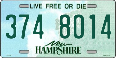 NH license plate 3748014