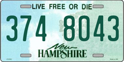 NH license plate 3748043