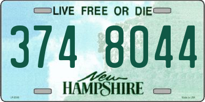 NH license plate 3748044