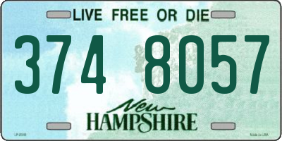 NH license plate 3748057