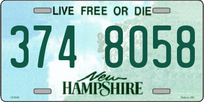 NH license plate 3748058