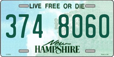NH license plate 3748060