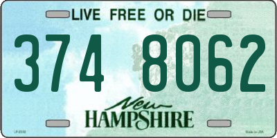 NH license plate 3748062