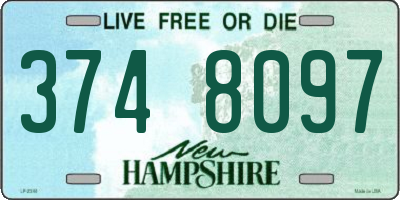 NH license plate 3748097