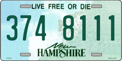 NH license plate 3748111