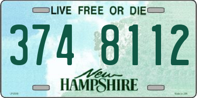 NH license plate 3748112