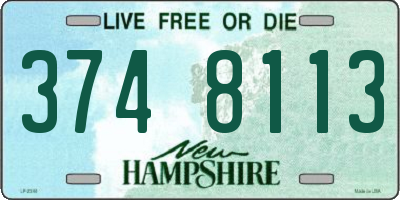 NH license plate 3748113
