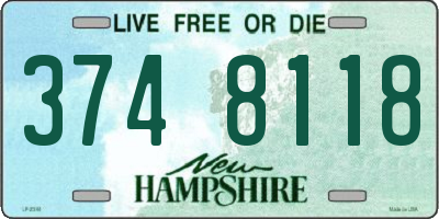 NH license plate 3748118