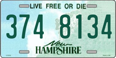 NH license plate 3748134