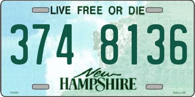 NH license plate 3748136