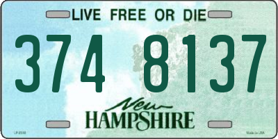 NH license plate 3748137
