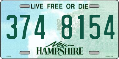 NH license plate 3748154