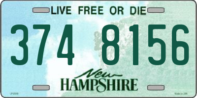 NH license plate 3748156