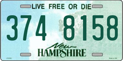 NH license plate 3748158