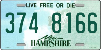 NH license plate 3748166