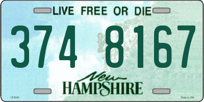 NH license plate 3748167