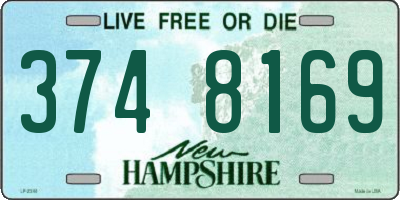 NH license plate 3748169