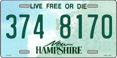 NH license plate 3748170
