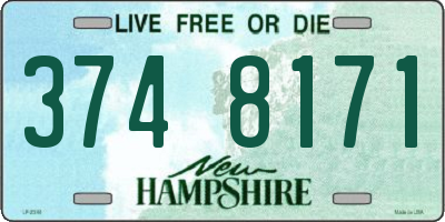 NH license plate 3748171