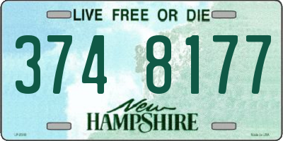 NH license plate 3748177