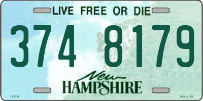 NH license plate 3748179