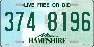 NH license plate 3748196
