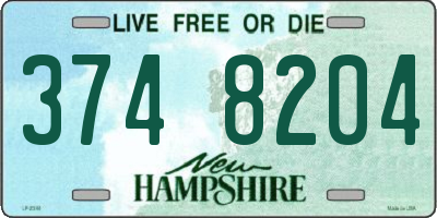 NH license plate 3748204