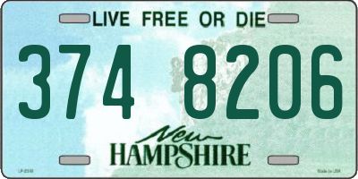 NH license plate 3748206