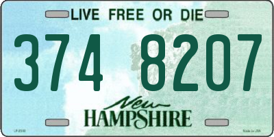 NH license plate 3748207