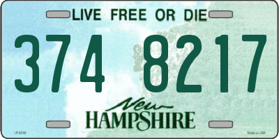 NH license plate 3748217