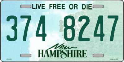 NH license plate 3748247