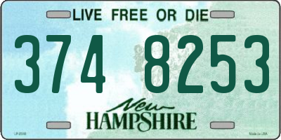 NH license plate 3748253