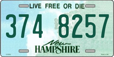 NH license plate 3748257