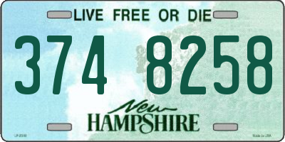 NH license plate 3748258