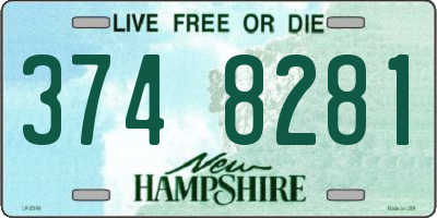 NH license plate 3748281