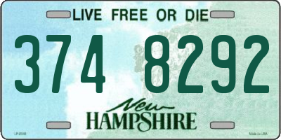 NH license plate 3748292