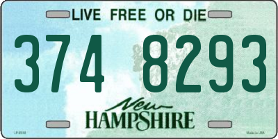 NH license plate 3748293