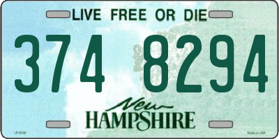 NH license plate 3748294