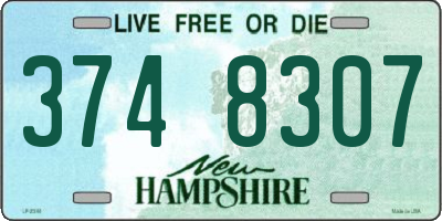 NH license plate 3748307