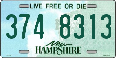 NH license plate 3748313